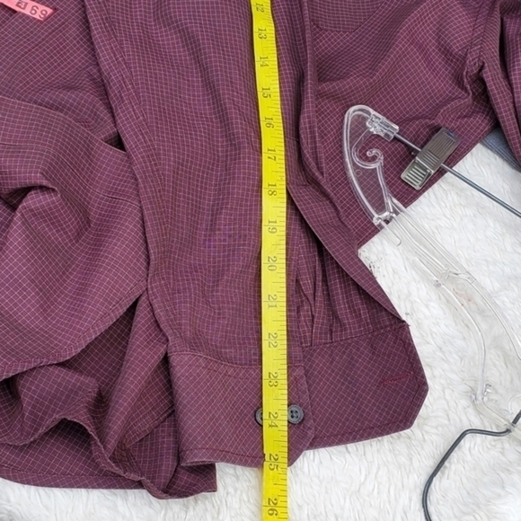 Joseph Abboud plaid button down shirt L - Picture 8 of 9